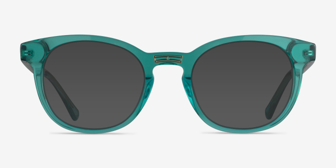 Hoop Emerald Green Gold AcetateEyeglass Frames from EyeBuyDirect, with Tinted Lenses