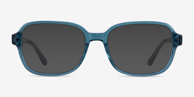 Patina Clear Blue AcetateEyeglass Frames from EyeBuyDirect, with Tinted Lenses