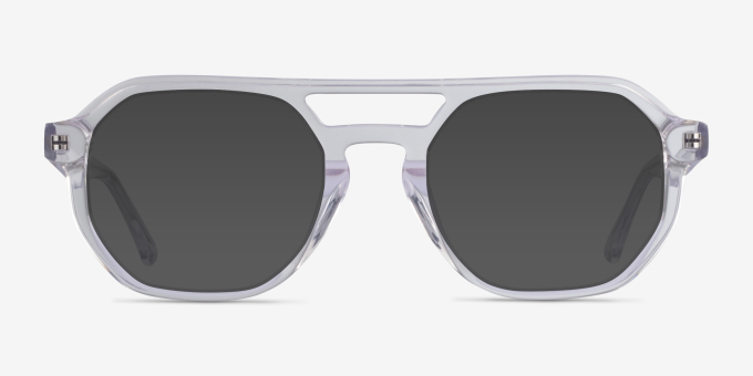 Stratum Clear AcetateEyeglass Frames from EyeBuyDirect, with Tinted Lenses