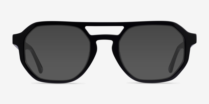 Stratum Black AcetateEyeglass Frames from EyeBuyDirect, with Tinted Lenses