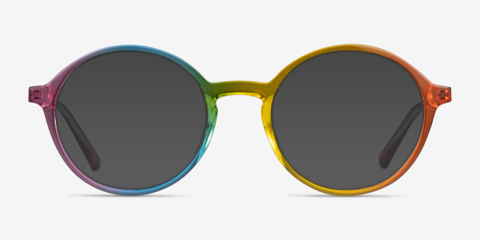 Diversity Rainbow PlasticEyeglass Frames from EyeBuyDirect, with Tinted Lenses