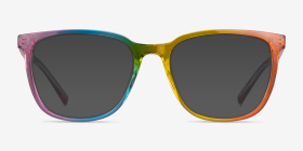 Optimist Arc-en-ciel Plastique Montures de lunettes de vue d'EyeBuyDirect, with Tinted Lenses