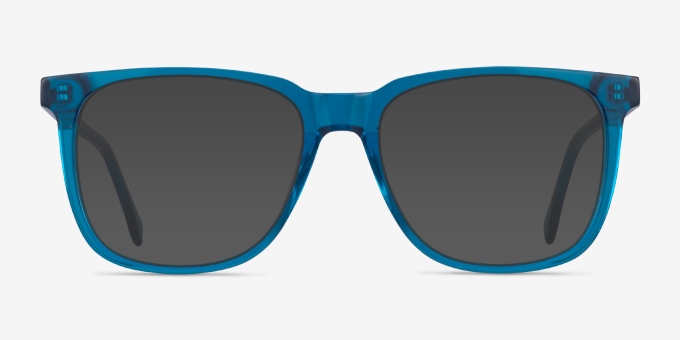 Latitude Clear Blue AcétateMontures de lunettes de vue d'EyeBuyDirect, Avec des Verres Teintés