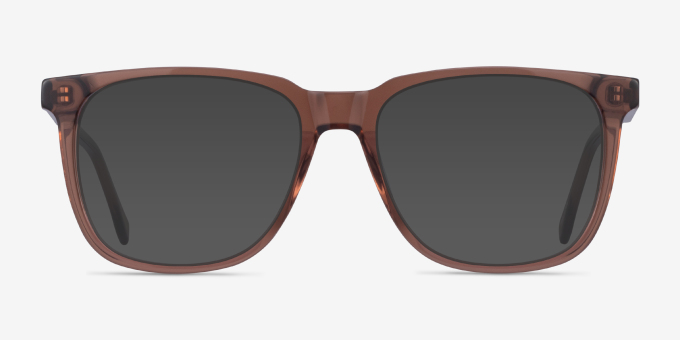 Latitude Clear Brown AcetateEyeglass Frames from EyeBuyDirect, with Tinted Lenses
