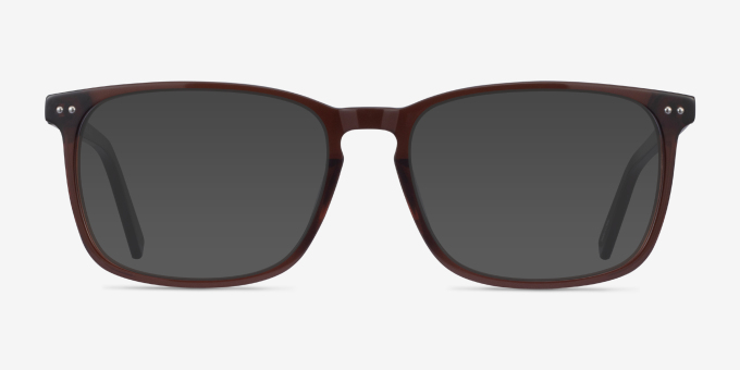 California Clear Brown AcetateEyeglass Frames from EyeBuyDirect, with Tinted Lenses