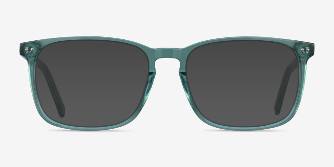 California Clear Green AcetateEyeglass Frames from EyeBuyDirect, with Tinted Lenses