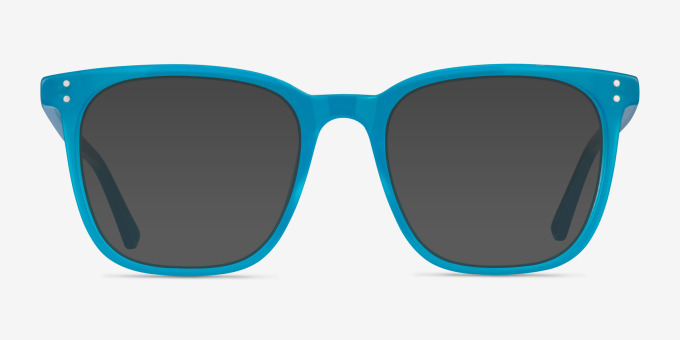 Boreal Aqua Blue AcetateEyeglass Frames from EyeBuyDirect, with Tinted Lenses