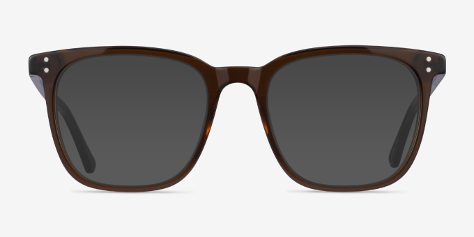 Boreal Clear Brown AcetateEyeglass Frames from EyeBuyDirect, with Tinted Lenses