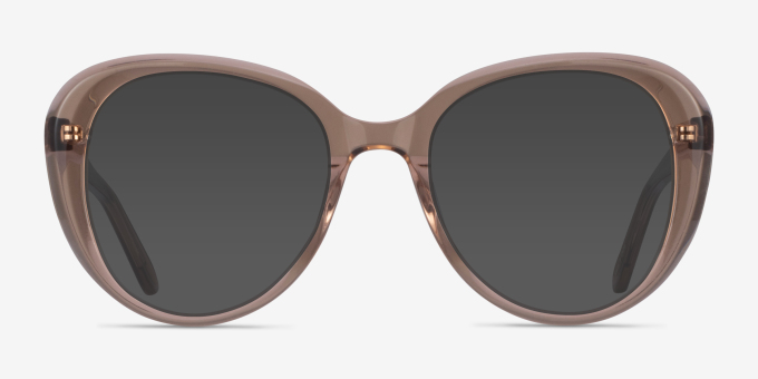 Peony Clear Brown AcetateEyeglass Frames from EyeBuyDirect, with Tinted Lenses