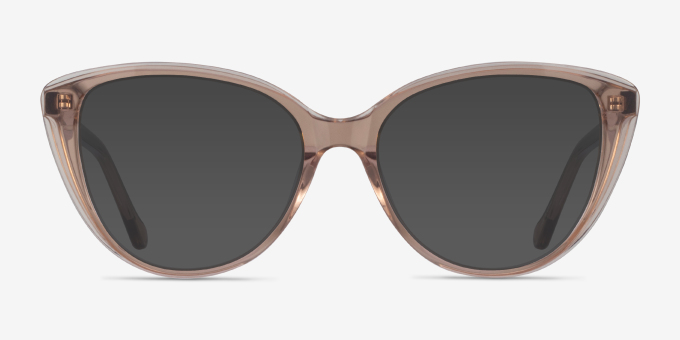 Destin Clear Brown AcetateEyeglass Frames from EyeBuyDirect, with Tinted Lenses