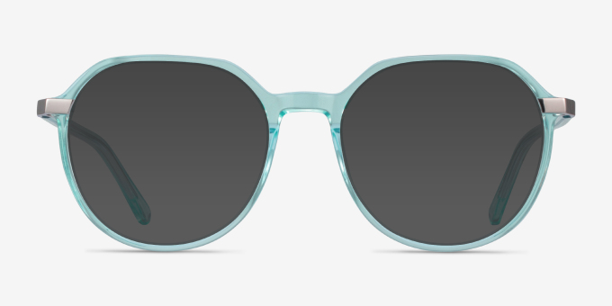 Niagara Clear Green AcetateEyeglass Frames from EyeBuyDirect, with Tinted Lenses