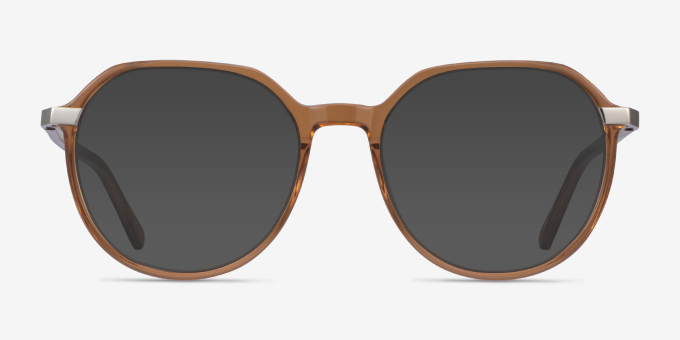 Niagara Clear Brown AcetateEyeglass Frames from EyeBuyDirect, with Tinted Lenses