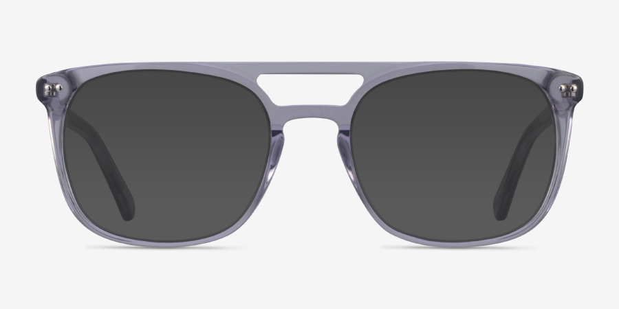 Eclipse Aviator Clear Gray Glasses for Men | Eyebuydirect