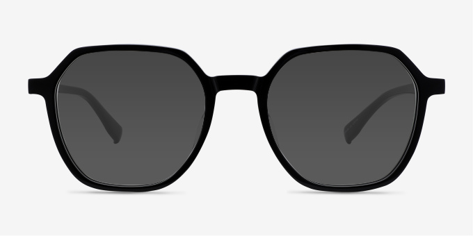 Oscar Black AcetateEyeglass Frames from EyeBuyDirect, with Tinted Lenses