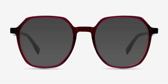 Oscar Brown Pink AcetateEyeglass Frames from EyeBuyDirect, with Tinted Lenses