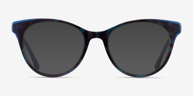 Cloris Blue Tortoise AcetateEyeglass Frames from EyeBuyDirect, with Tinted Lenses