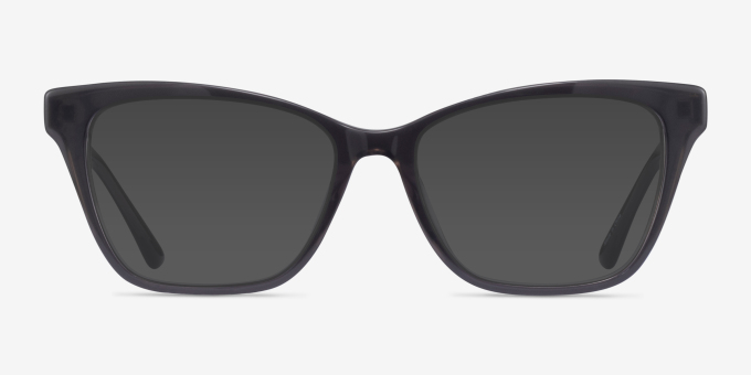 Jelly Clear Gray AcetateEyeglass Frames from EyeBuyDirect, with Tinted Lenses