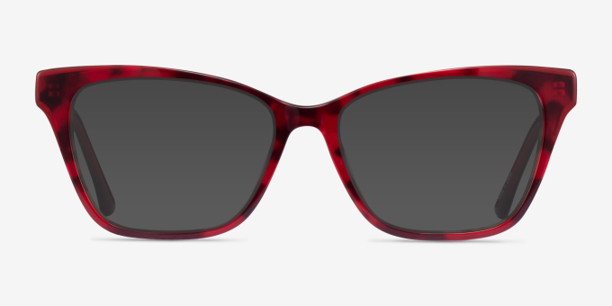 Jelly Red Tortoise AcetateEyeglass Frames from EyeBuyDirect, with Tinted Lenses