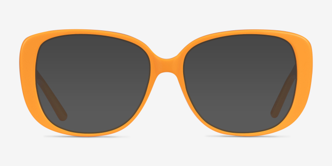 Mileva Orange AcetateEyeglass Frames from EyeBuyDirect, with Tinted Lenses