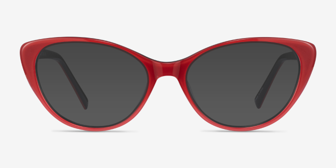 Twinkle Red AcetateEyeglass Frames from EyeBuyDirect, with Tinted Lenses