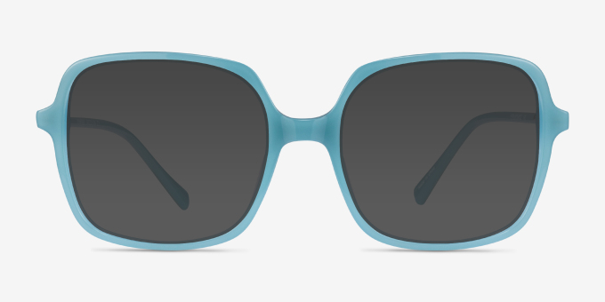 Domingo Blue AcetateEyeglass Frames from EyeBuyDirect, with Tinted Lenses