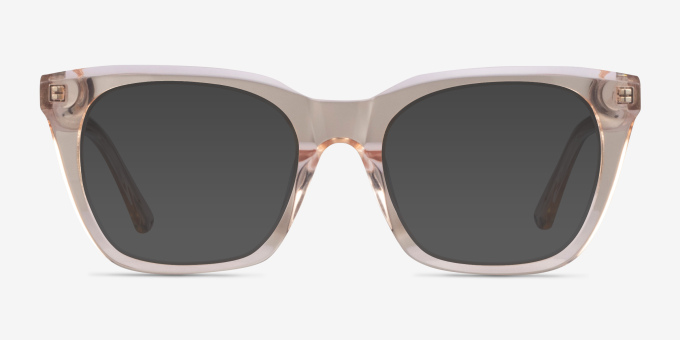 Lunar Clear Brown AcetateEyeglass Frames from EyeBuyDirect, with Tinted Lenses