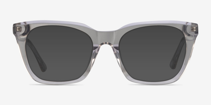 Lunar Clear Gray AcetateEyeglass Frames from EyeBuyDirect, with Tinted Lenses
