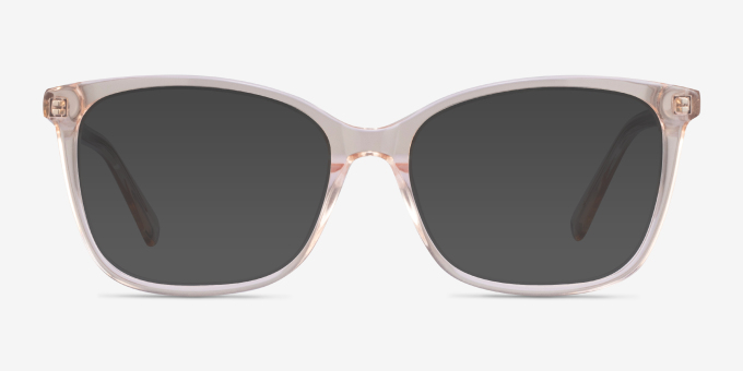 Michelle Clear Brown AcetateEyeglass Frames from EyeBuyDirect, with Tinted Lenses