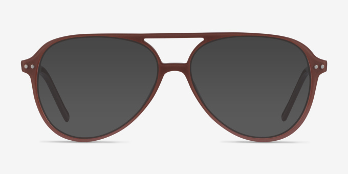 Rewind Brown AcetateEyeglass Frames from EyeBuyDirect, with Tinted Lenses