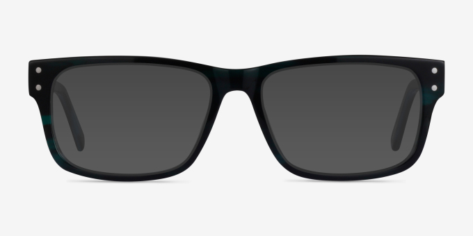 Brumalis Green Striped Alternative MaterialsEyeglass Frames from EyeBuyDirect, with Tinted Lenses