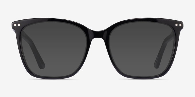 Meliora Black Alternative MaterialsEyeglass Frames from EyeBuyDirect, with Tinted Lenses