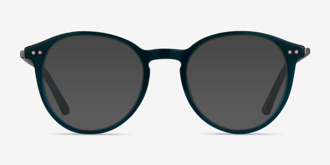Riviere Teal Alternative MaterialsEyeglass Frames from EyeBuyDirect, with Tinted Lenses