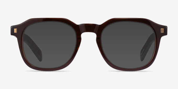 Apricus Clear Brown Alternative MaterialsEyeglass Frames from EyeBuyDirect, with Tinted Lenses