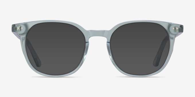 Auburn Clear Green Alternative MaterialsEyeglass Frames from EyeBuyDirect, with Tinted Lenses