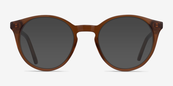 Latta Clear Brown AcetateEyeglass Frames from EyeBuyDirect, with Tinted Lenses
