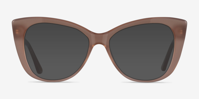 Jenna Clear Brown AcetateEyeglass Frames from EyeBuyDirect, with Tinted Lenses