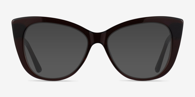 Jenna Dark Brown AcetateEyeglass Frames from EyeBuyDirect, with Tinted Lenses