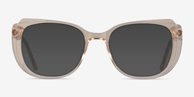 Magnolia Clear Yellow AcetateEyeglass Frames from EyeBuyDirect, with Tinted Lenses