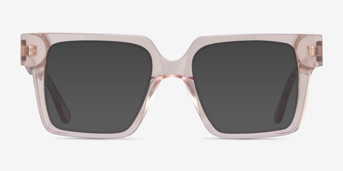 Granada Clear Pink AcetateEyeglass Frames from EyeBuyDirect, with Tinted Lenses