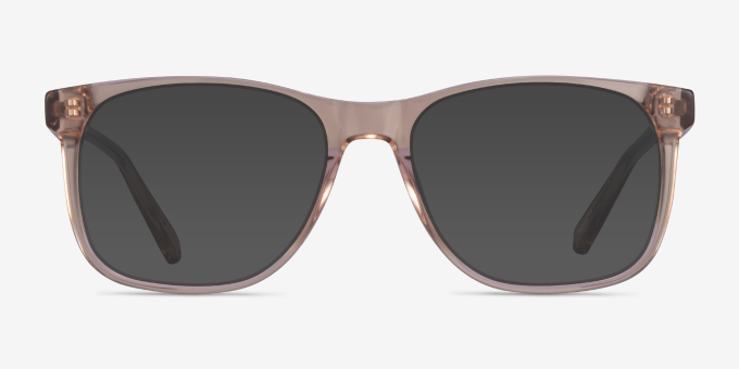 Joshua Clear Light Brown AcetateEyeglass Frames from EyeBuyDirect, with Tinted Lenses