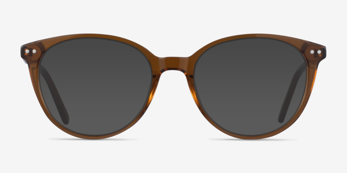 Leonia Clear Brown AcetateEyeglass Frames from EyeBuyDirect, with Tinted Lenses