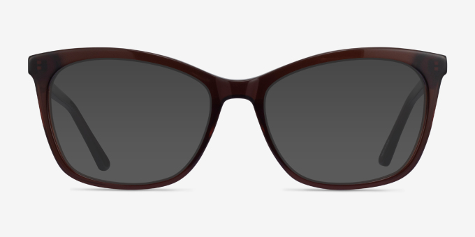 Rosie Dark Brown AcetateEyeglass Frames from EyeBuyDirect, with Tinted Lenses