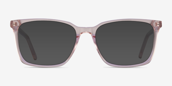 Panoply Clear Pink AcetateEyeglass Frames from EyeBuyDirect, with Tinted Lenses