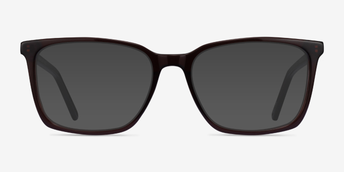Panoply Dark Brown AcetateEyeglass Frames from EyeBuyDirect, with Tinted Lenses