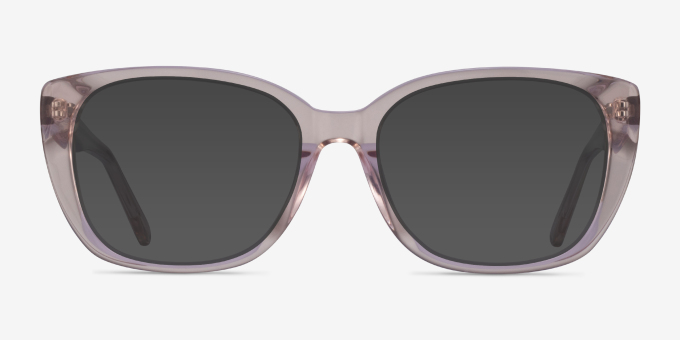 Odessa Clear Pink AcetateEyeglass Frames from EyeBuyDirect, with Tinted Lenses