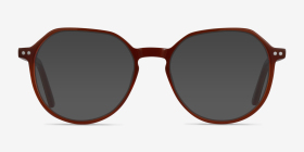 Ebullience Brun Acétate Montures de lunettes de vue d'EyeBuyDirect, with Tinted Lenses