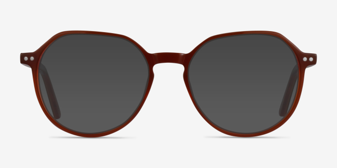 Ebullience Brown Alternative MaterialsEyeglass Frames from EyeBuyDirect, with Tinted Lenses
