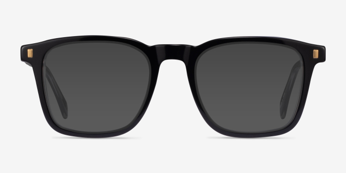 Murmur Black Alternative MaterialsEyeglass Frames from EyeBuyDirect, with Tinted Lenses