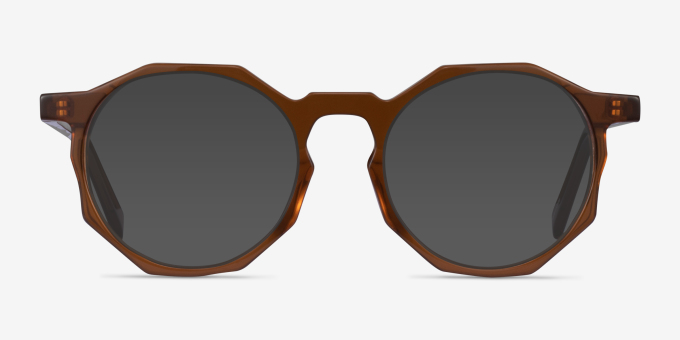 Primula Clear Brown AcetateEyeglass Frames from EyeBuyDirect, with Tinted Lenses