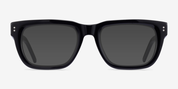 Kensington Black AcetateEyeglass Frames from EyeBuyDirect, with Tinted Lenses